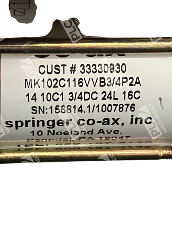 Springer Co-Ax Control Valve MK-10-NC-14-10C1S-34DC-24L - Image 2