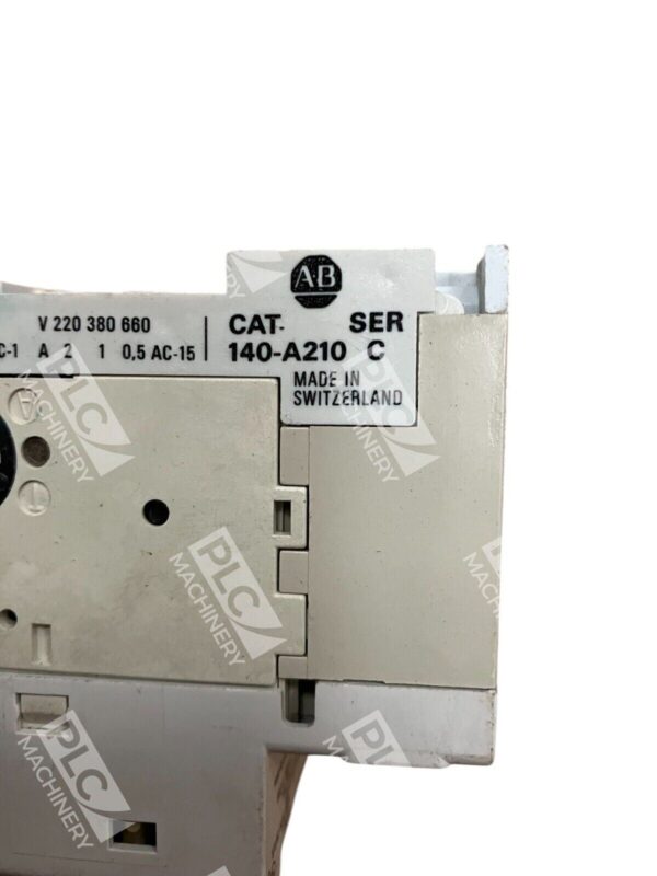 Allen Bradley Motor Starter 140-MN-0250 /C w/ AB Auxiliary Contact 140-A210 /C - Image 3
