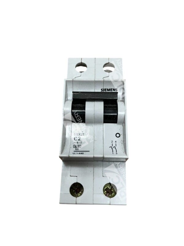 Siemens 5SX22-C2 2 Pole 2A Circuit Breaker 5SX2-202-7