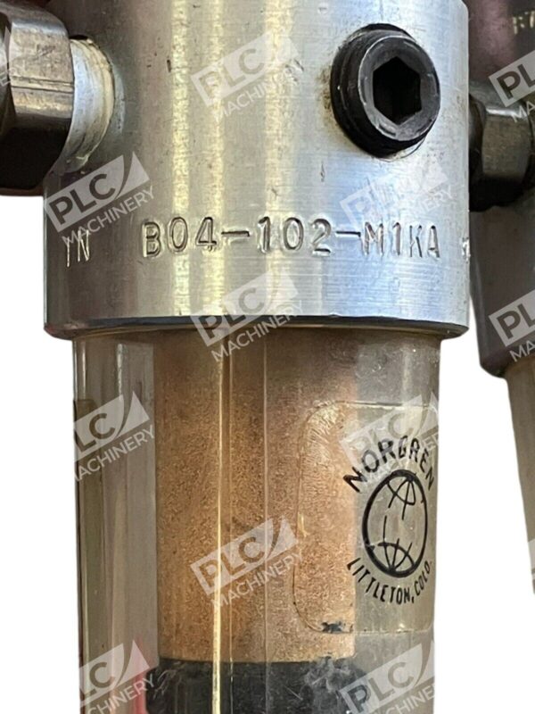 Norgren Pneumatic Regulator B04-102-M1KA W/ Lubricator L04-100-MPQA - Image 4