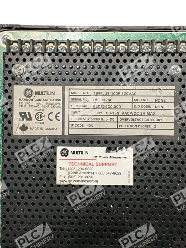 Multilin Motor Management Relay 269PLUS 269PLUS-100P-120VAC - Image 2