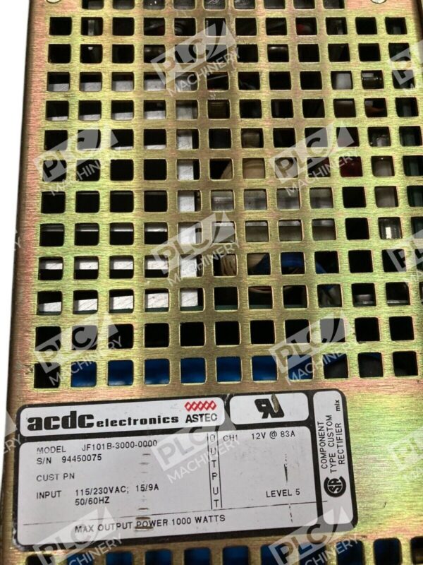 Astec ACDC Electronics 115/230VAC 15/9A 1000W Power Supply JF101B-3000-0000 - Image 2