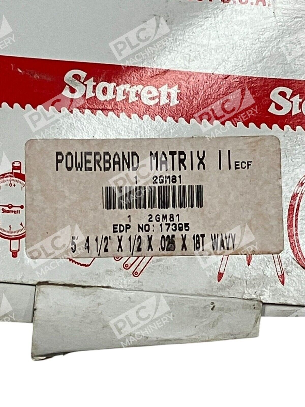 Starrett 17395 5'-4-1/2"X1/2"X.025"X18TWavy Bandsaws Powerband Matrix II 1 2GM81 - Image 2