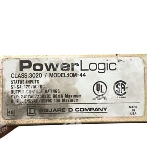 Square D 120VAC/DC I/O Module PowerLogic 3020-IOM-44