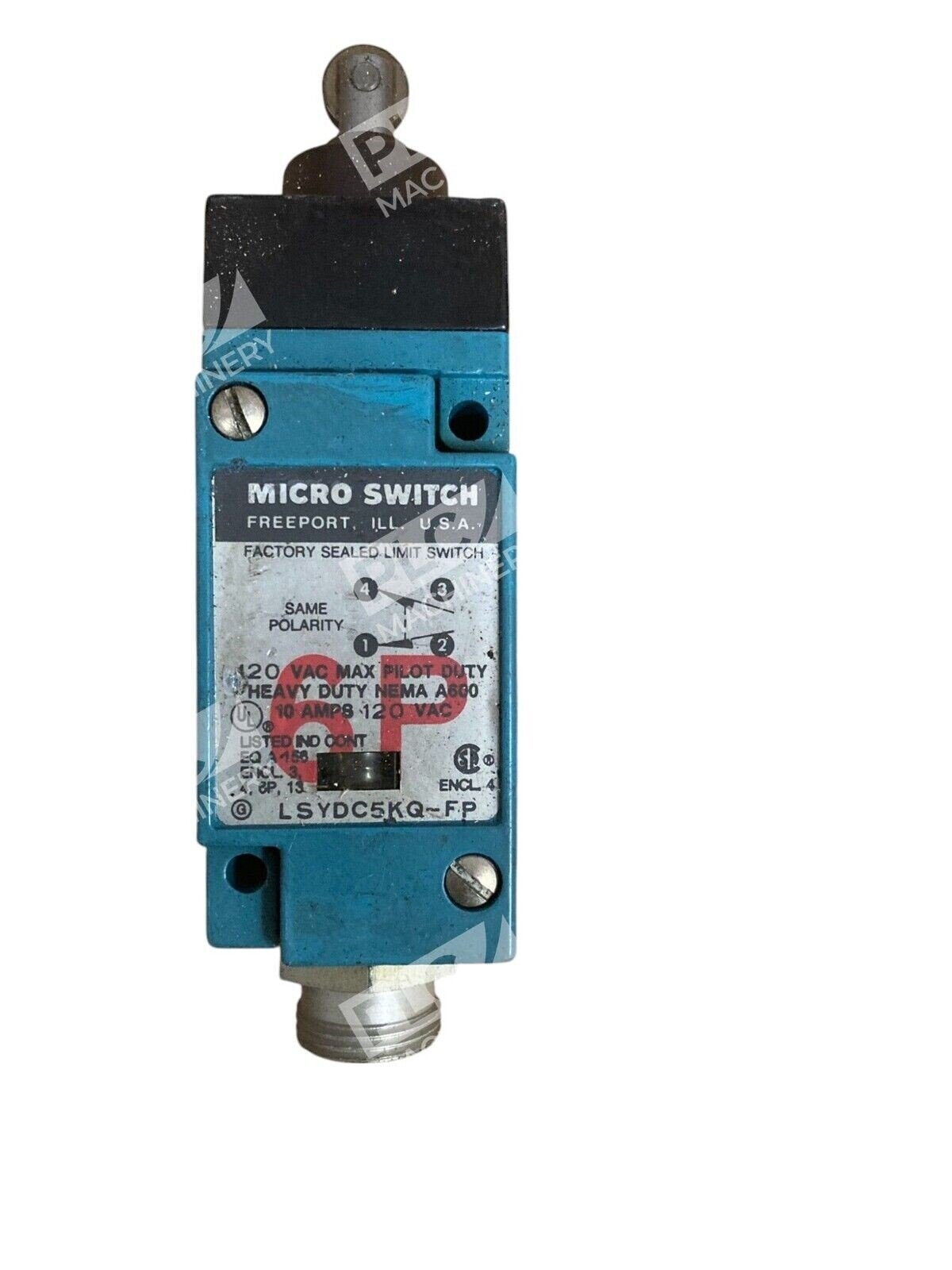 Micro Switch 120VAC 10A Heavy Duty NEMA A600 Limit Switch LSYDC5KQ-FP