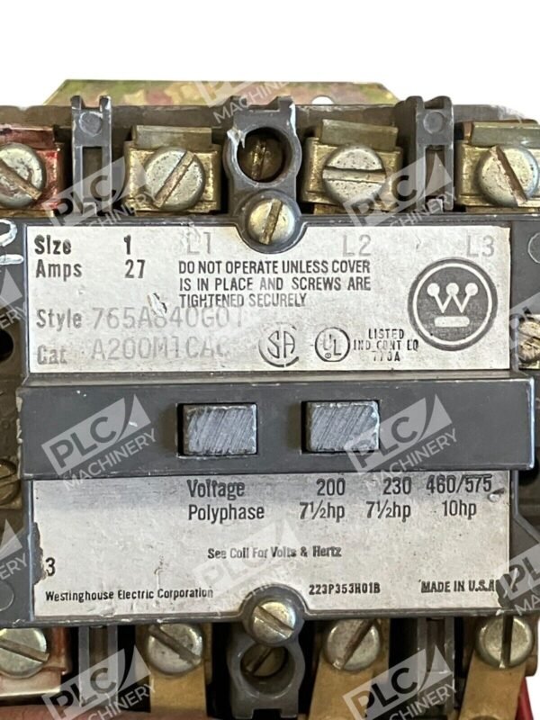 Westinghouse 27A Starter 765A640G01 A200M1CAC - Image 3