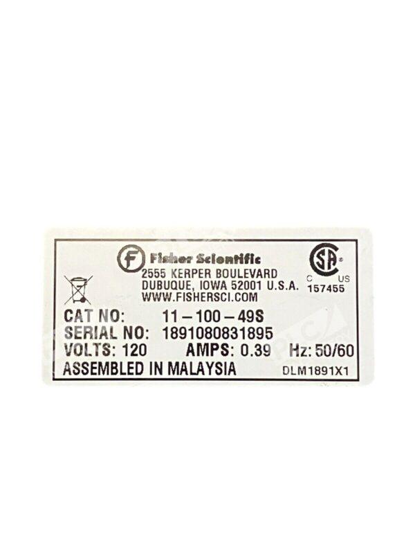Fisher Scientific Magnetic Stirrer Isotemp 11-100-49S - Image 2