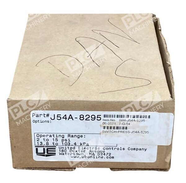 United Electric UE 2-15PSI 13.8-103.4kPa Pressure Switch J54A-8295