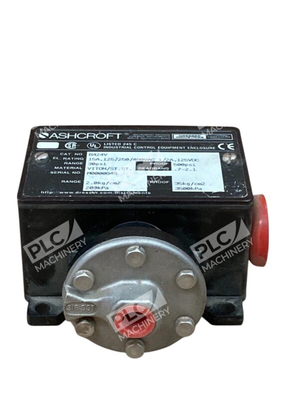 Ashcroft 15A 125/250/480VAC 1/2A 125VDC 30PSI 500PSI Pressure Switch B424V - Image 2