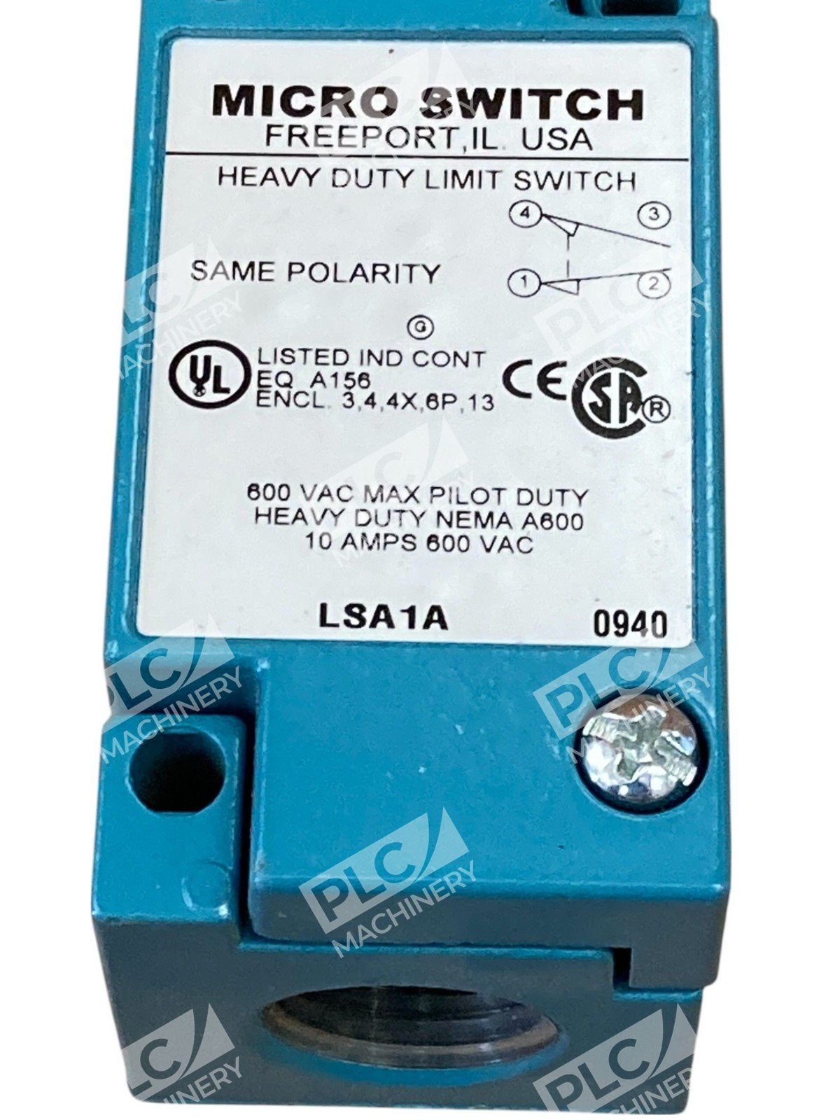 Honeywell Micro Switch 10A 600VAC Heavy Duty Limit Switch 0940 LSA1A - Image 6