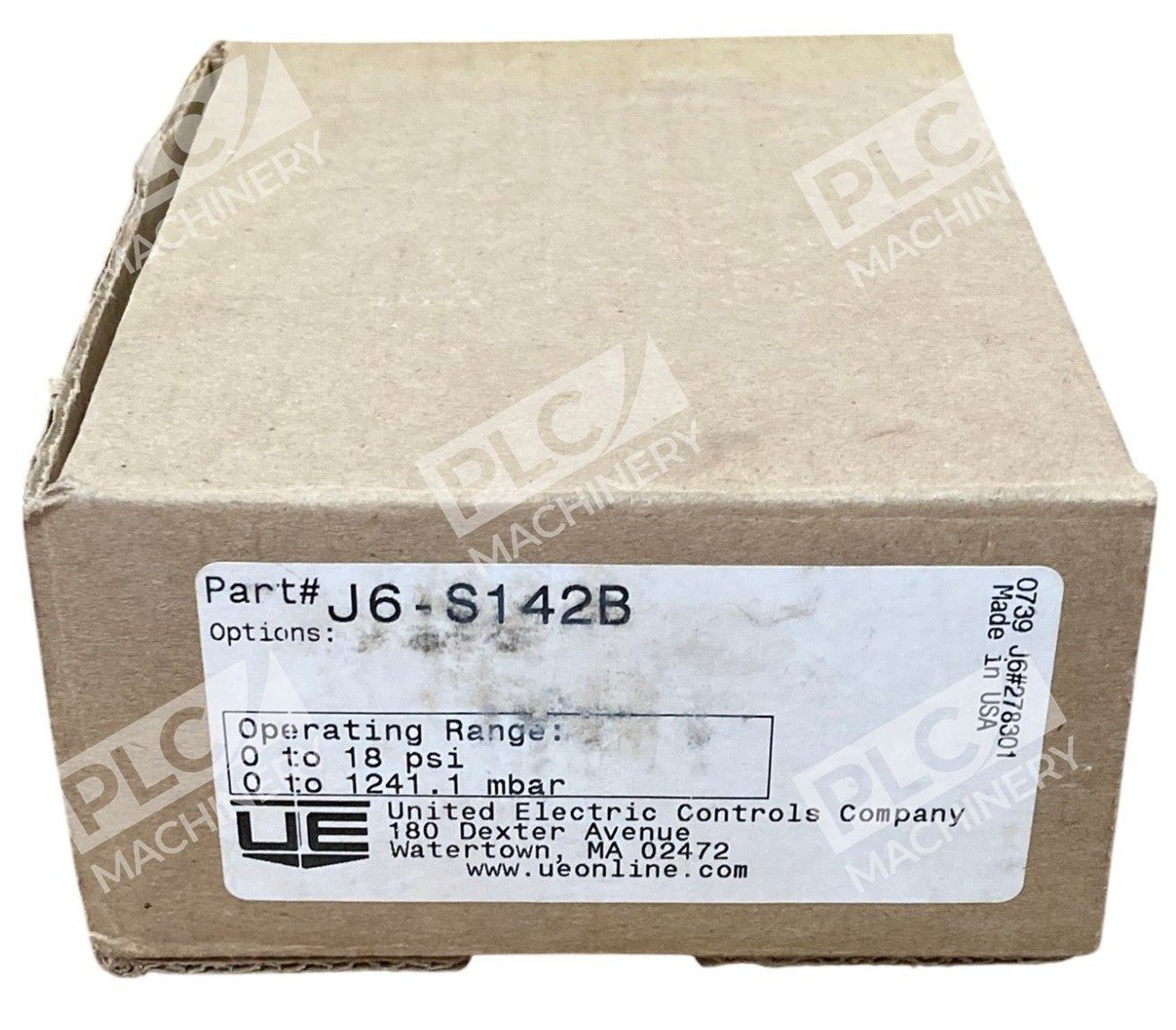 United Electric UE 0-18PSi 25PSI 549A Pressure Switch J6 S142B
