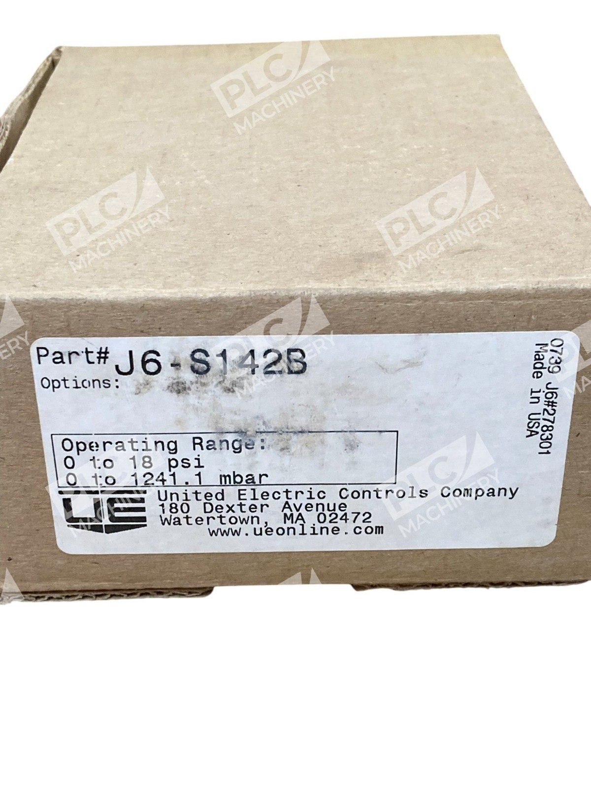 United Electric UE 0-18PSi 25PSI 549A Pressure Switch J6 S142B - Image 2