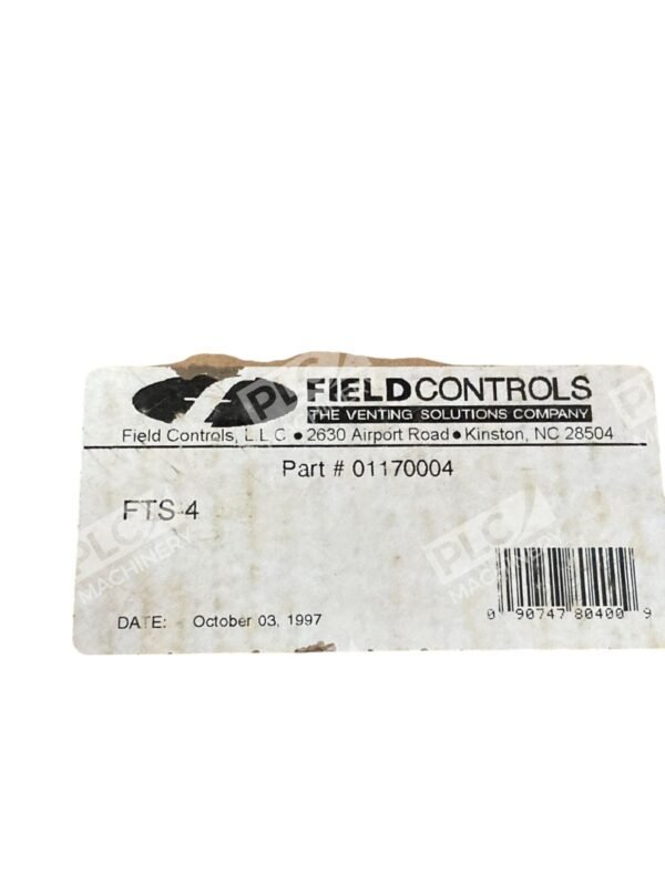 Field Controls 3514000 FTS 4 Thermal Safety Switch Draft Control 01170004 - Image 2