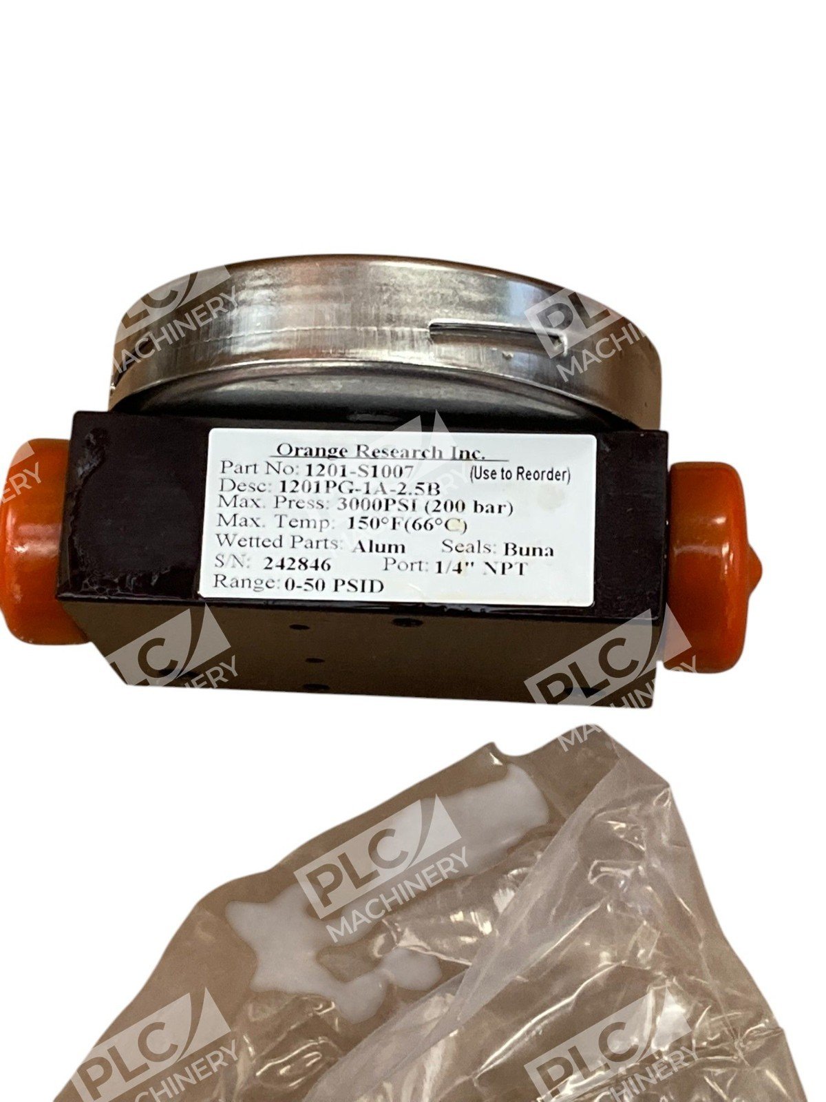 Orange Research 1201-S1007 3000PSI 0-50PSI Pressure Gauge 1201PG-1A-2.5B - Image 5