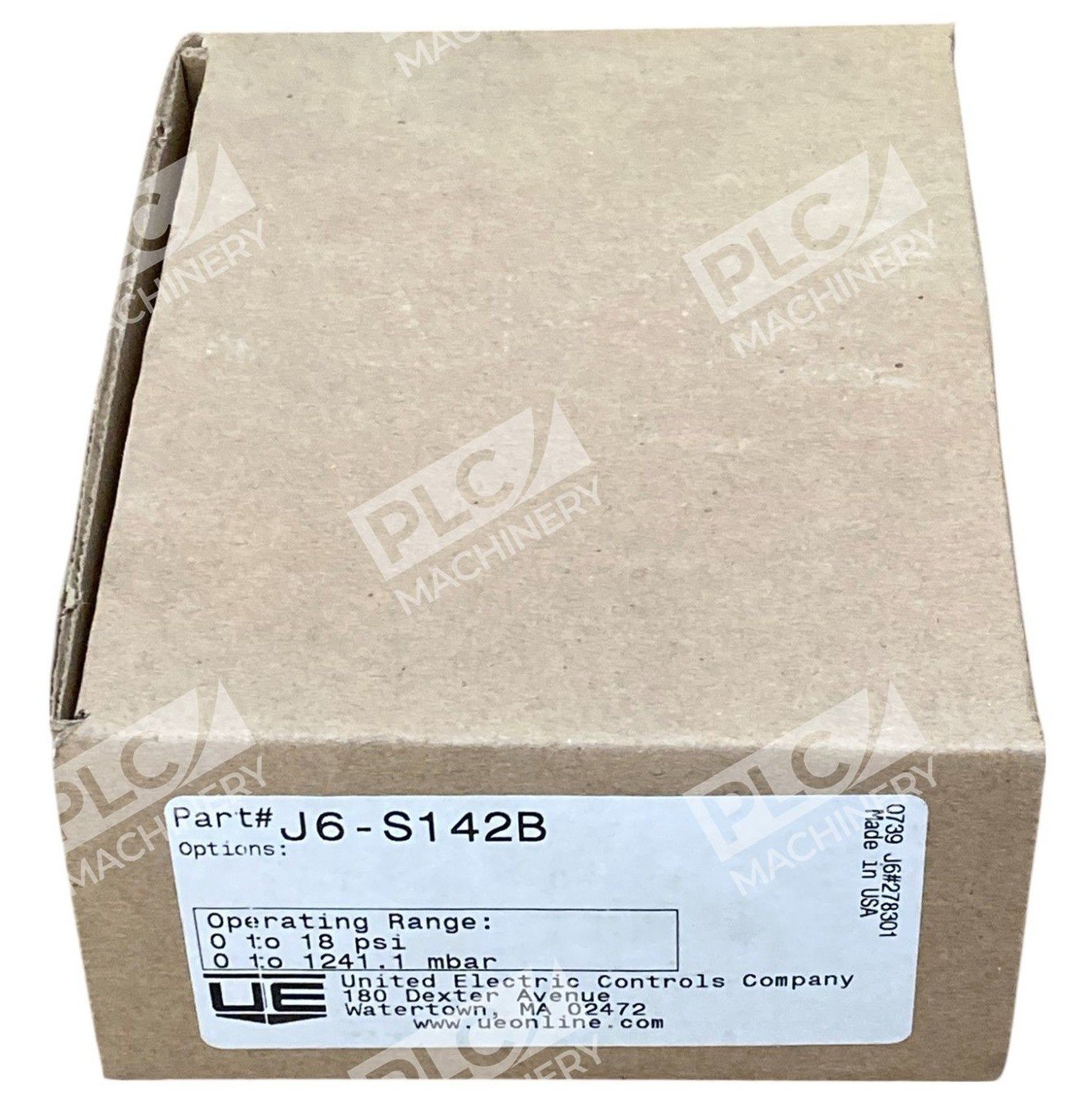 United Electric UE 549A 0-18PSI 25PSI Pressure Switch J6 S142B