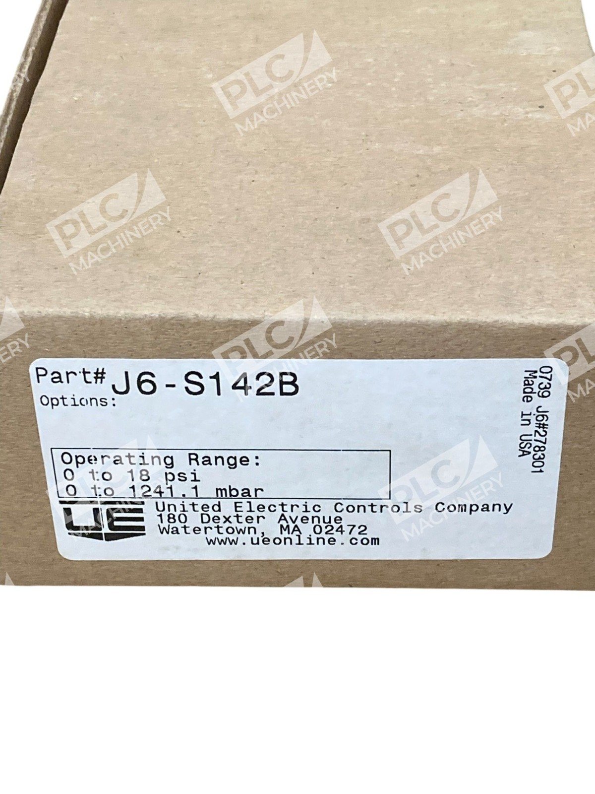 United Electric UE 549A 0-18PSI 25PSI Pressure Switch J6 S142B - Image 2