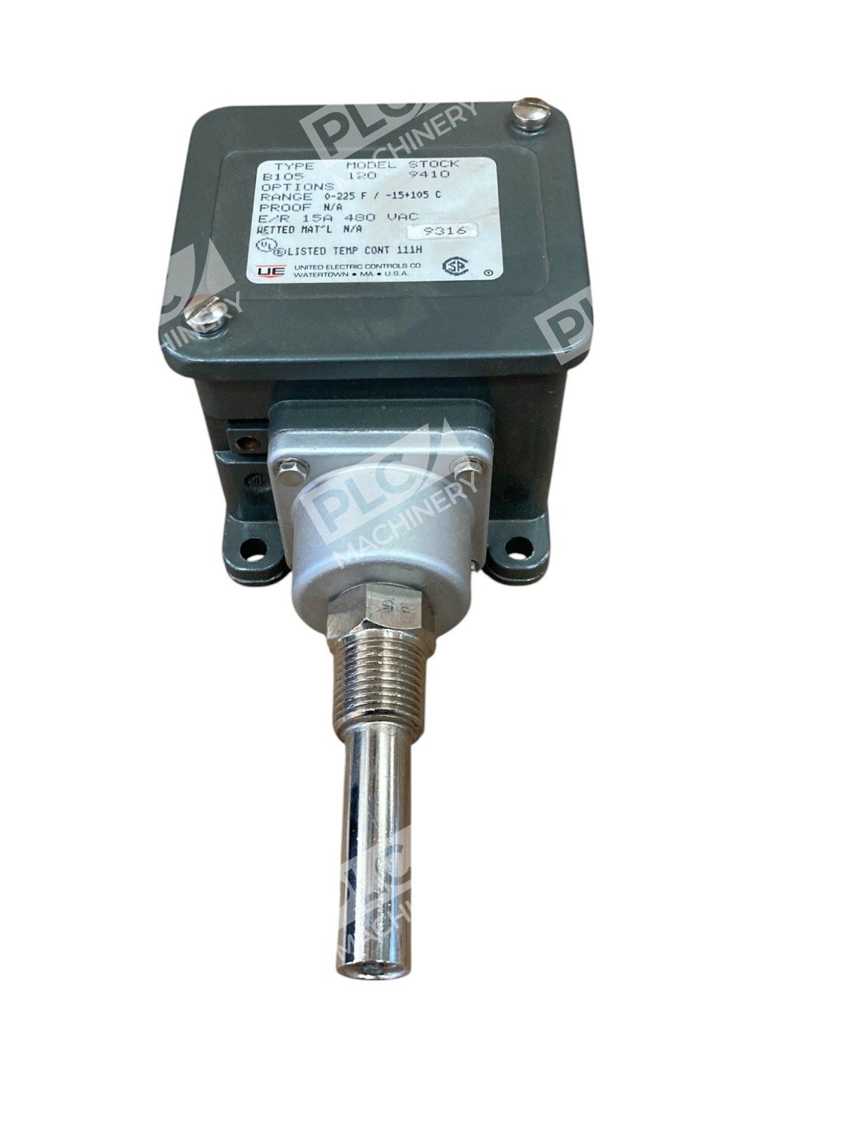 United Electric UE 0-255F 15A 480VAC Temperature Controller B105 120 9410 - Image 5