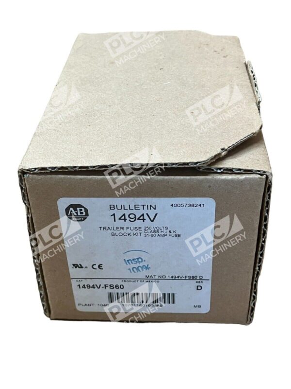 Allen Bradley 1494V-FS60 /D Trailer Fuse Block Continuous Current Rating 60A