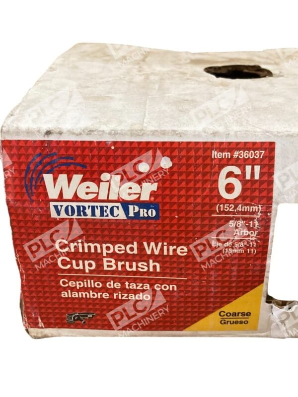 Weiler 6" 5/8"-11 Arbor Crimped Wire Cup Brush 36037 - Image 2