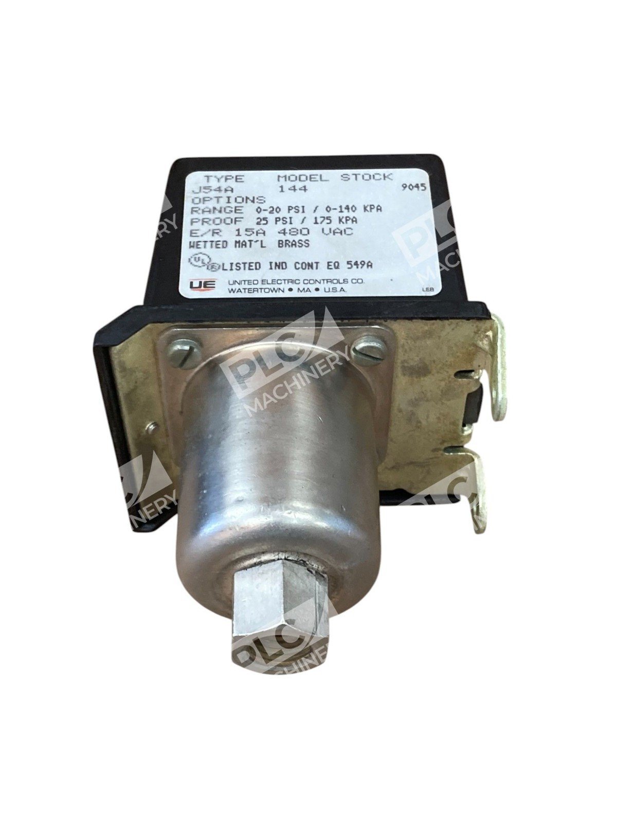 United Electric UE 15A 480VAC 0-20PSI 25PSI Pressure Switch J54A 144 - Image 4
