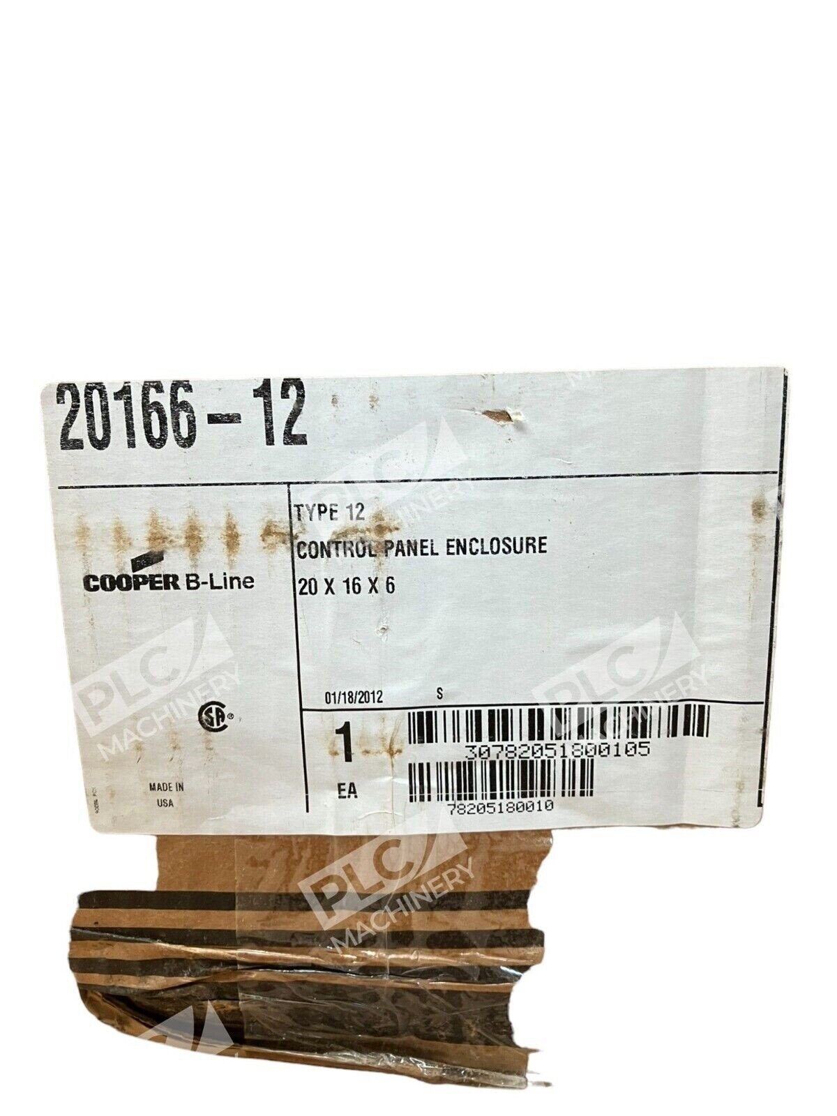 Cooper B-Line 20166-12 Type 12 Control Panel Enclosure 20X16X6 - Image 2