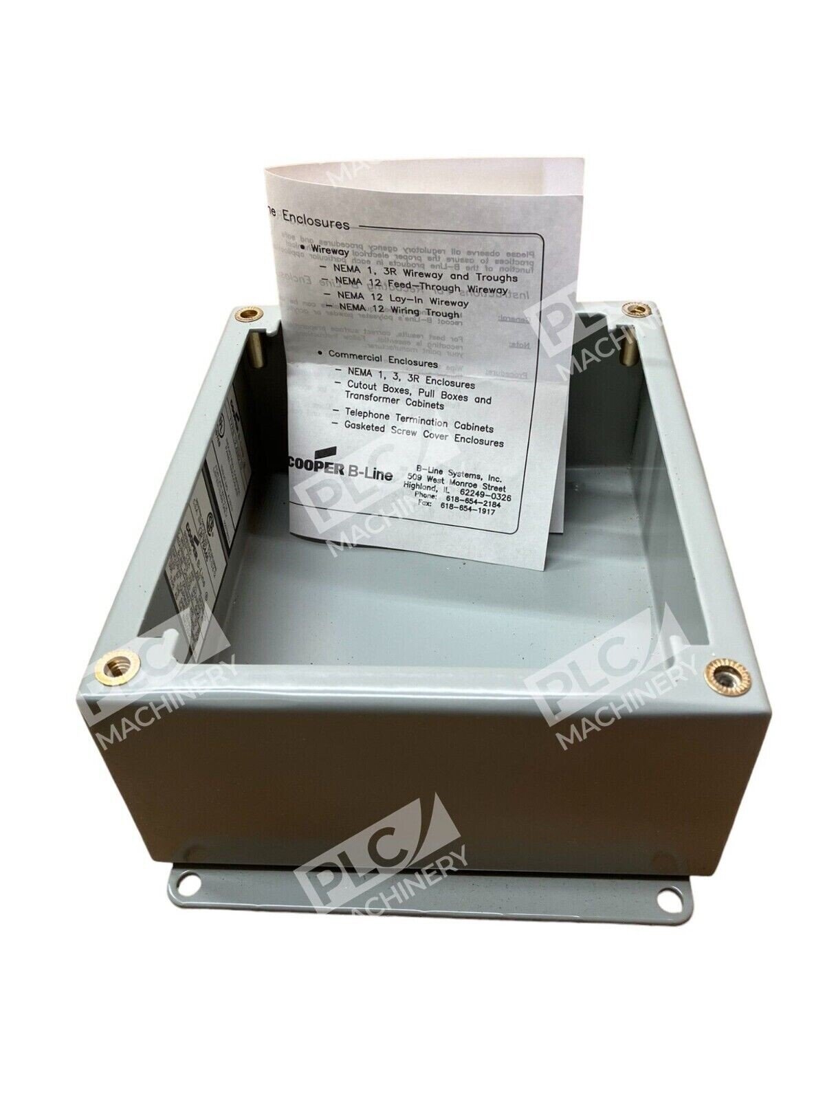 Cooper B-Line PB3 Type 12 Standard Pushbutton Enclosure 3 Hole 7-1/4x61-1/4x3 - Image 3