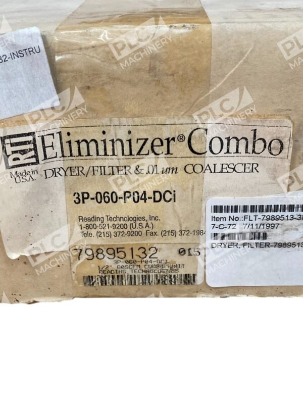 RTi Eliminizer 79895132 Combo Dryer Filter & 0.01um Coalescer 3P-060-P04-DCi - Image 2