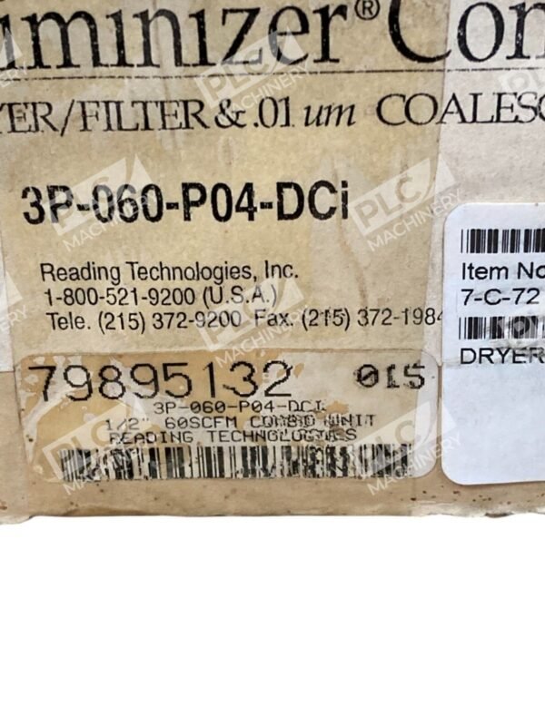 RTi Eliminizer 79895132 Combo Dryer Filter & 0.01um Coalescer 3P-060-P04-DCi - Image 3