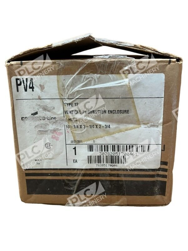 Cooper B-Line PV4 Type12 Vertical Pushbutton Enclosure 4 Hole 10-1/4x3-1/4x2-3/4