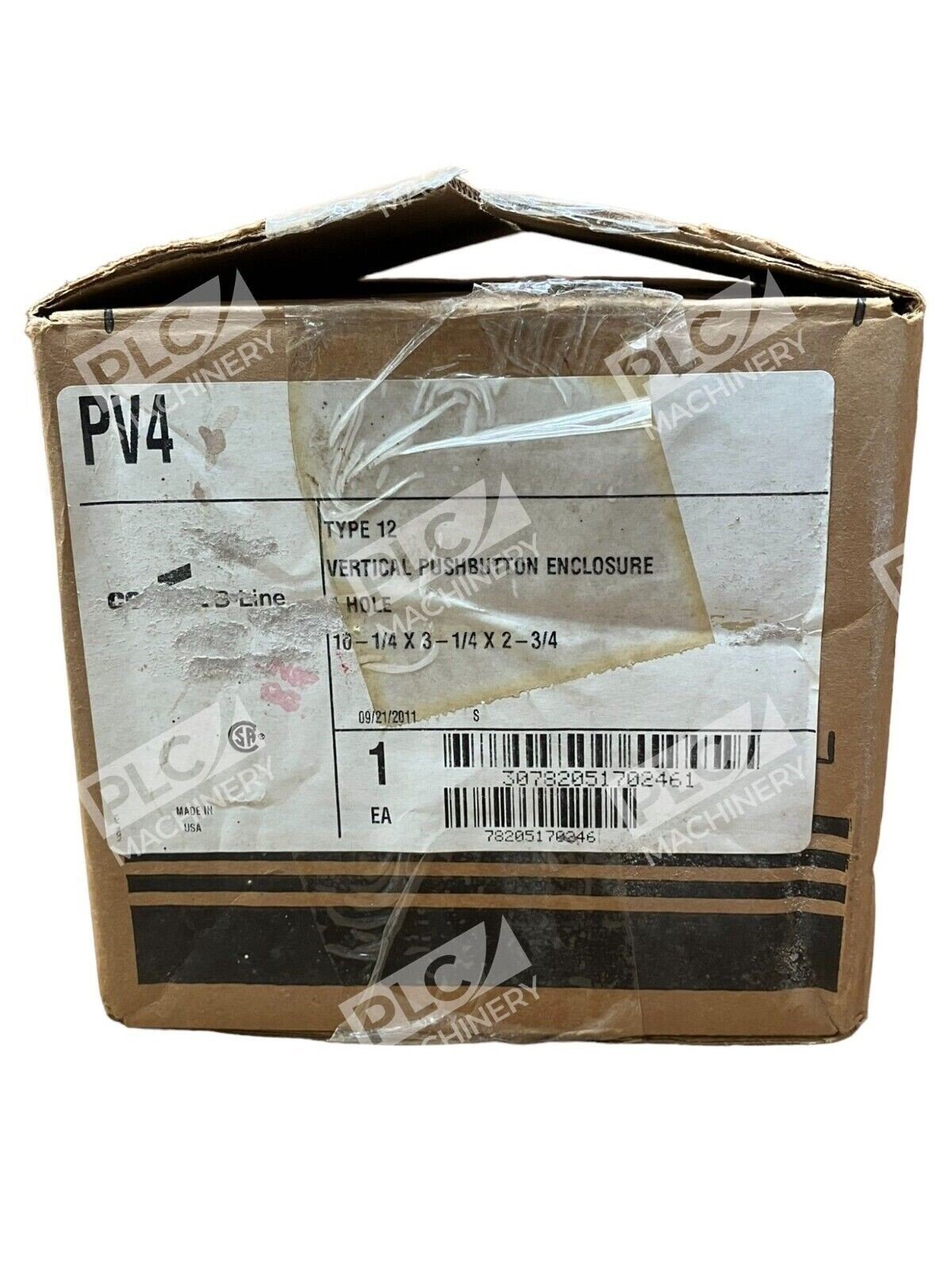 Cooper B-Line PV4 Type12 Vertical Pushbutton Enclosure 4 Hole 10-1/4x3-1/4x2-3/4