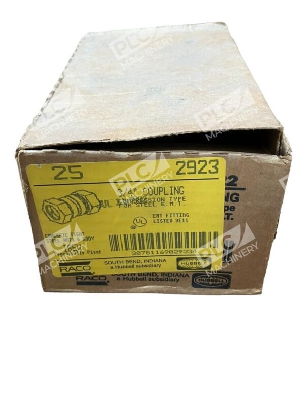 Hubbell Raco 2923 Coupling 3/4" Compression Type for Steel E.M.T. (Box of 25)