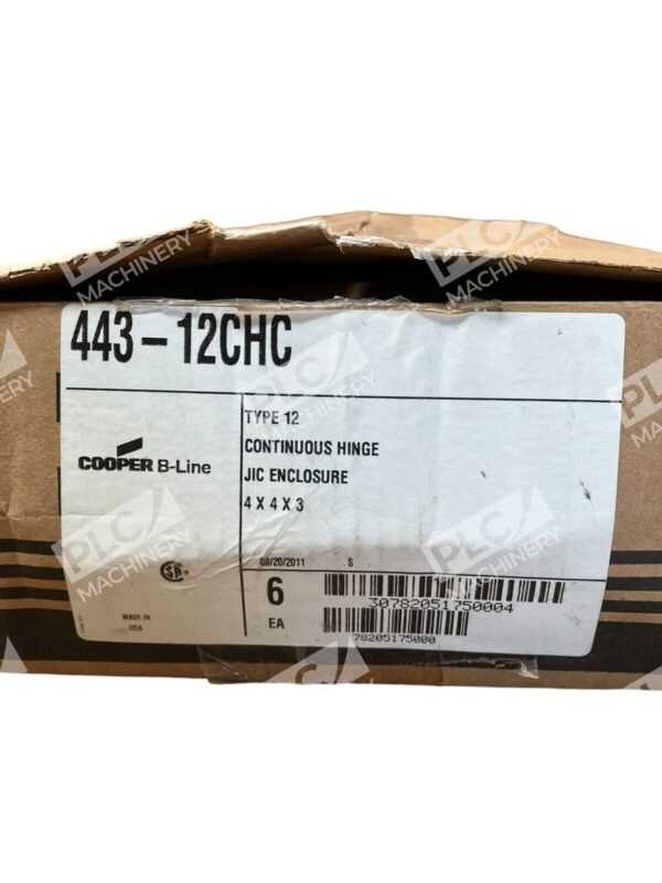 Cooper B-Line 443-12CHC Type 12 Continuous Hinge JIC Enclosure 4x4x3 (Box of 6) - Image 2