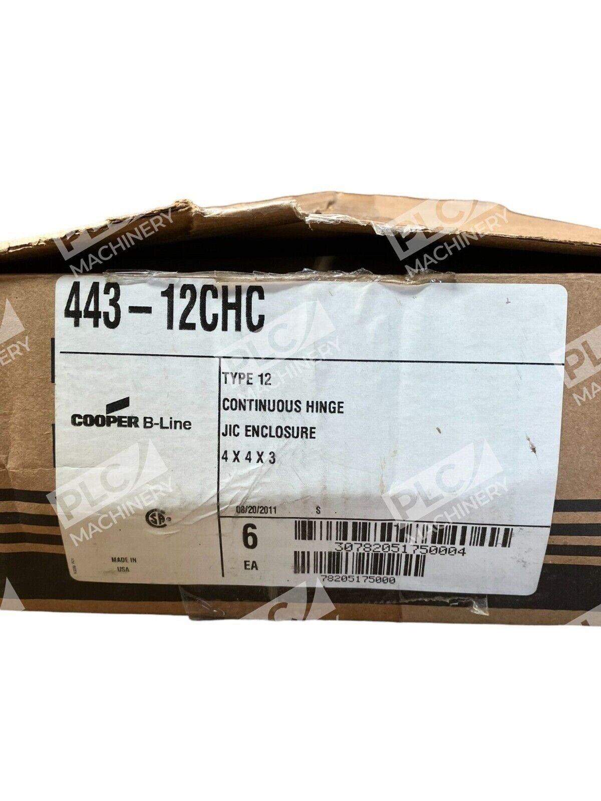 Cooper B-Line 443-12CHC Type 12 Continuous Hinge JIC Enclosure 4x4x3 (Box of 6) - Image 2