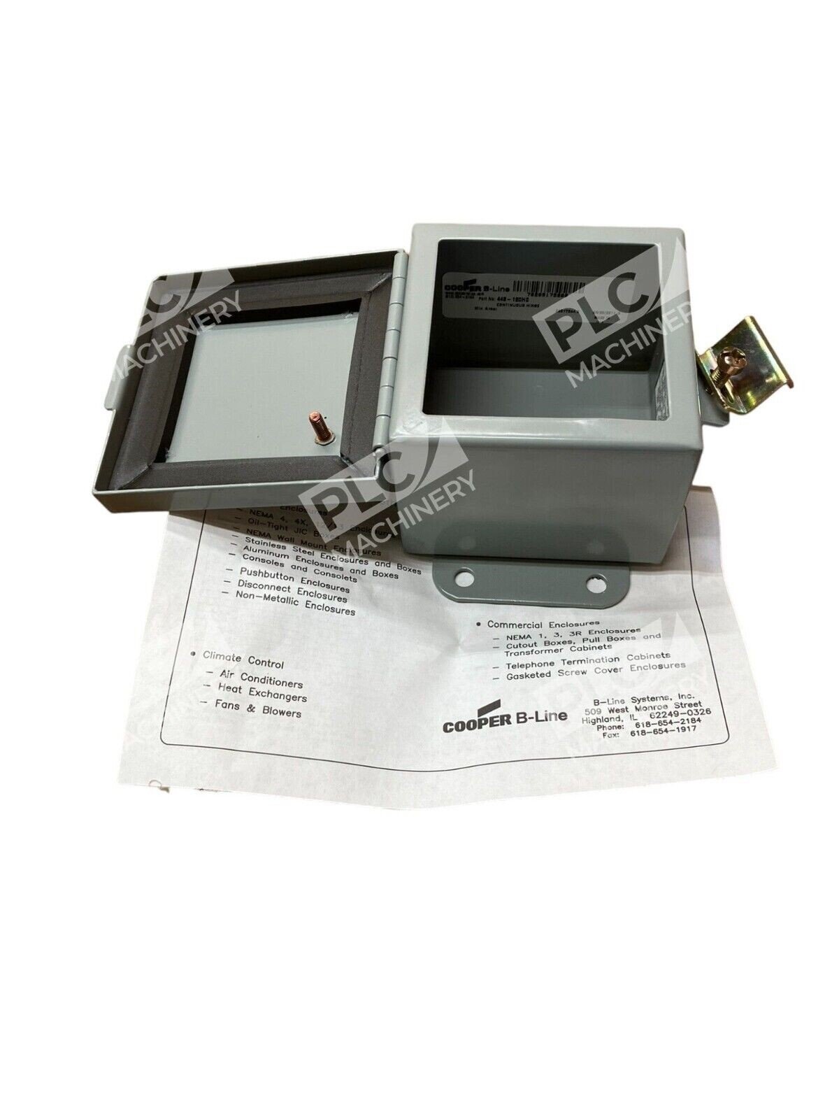 Cooper B-Line 443-12CHC Type 12 Continuous Hinge JIC Enclosure 4x4x3 (Box of 6) - Image 4