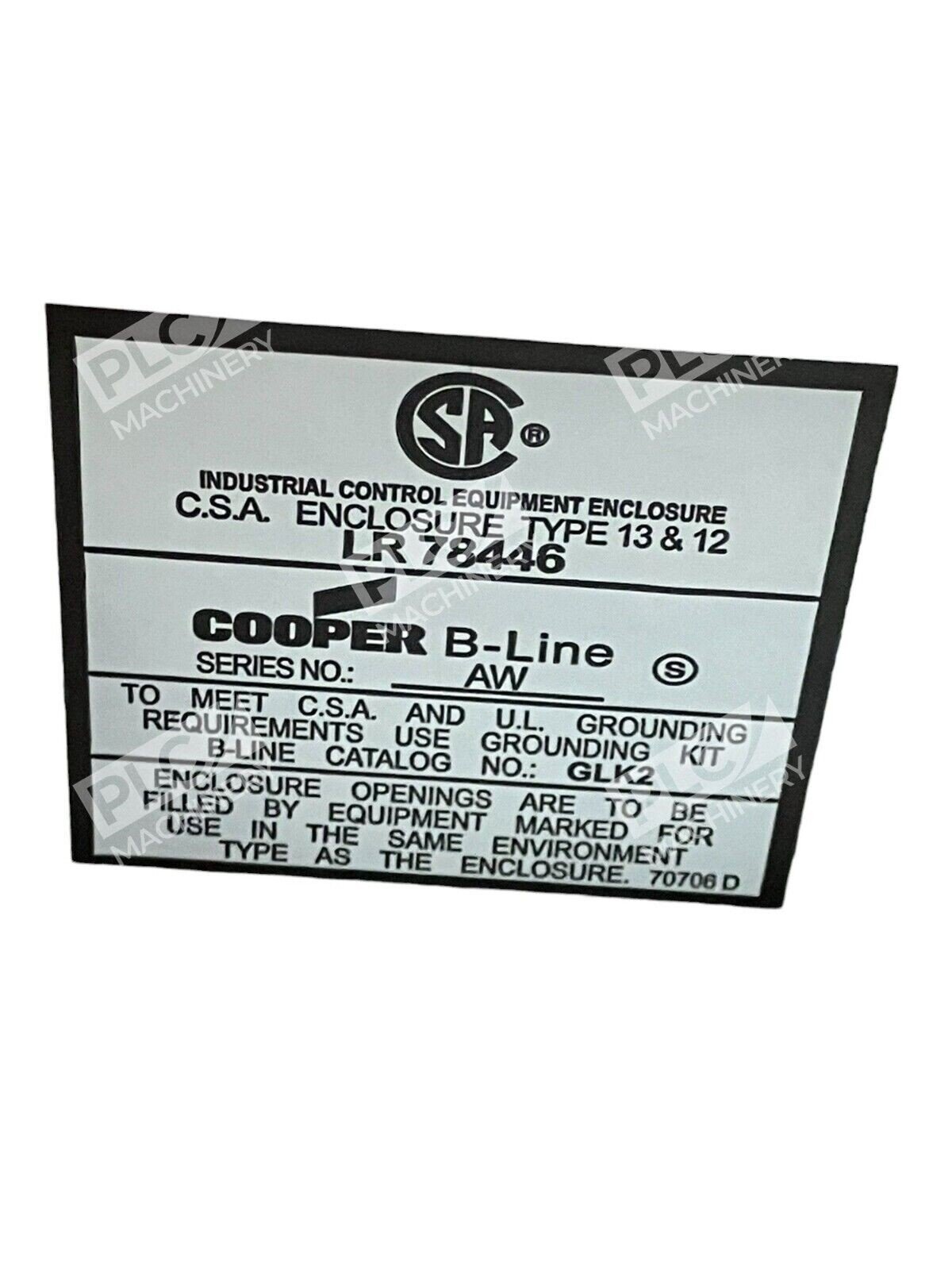 Cooper B-Line 443-12CHC Type 12 Continuous Hinge JIC Enclosure 4x4x3 (Box of 6) - Image 7