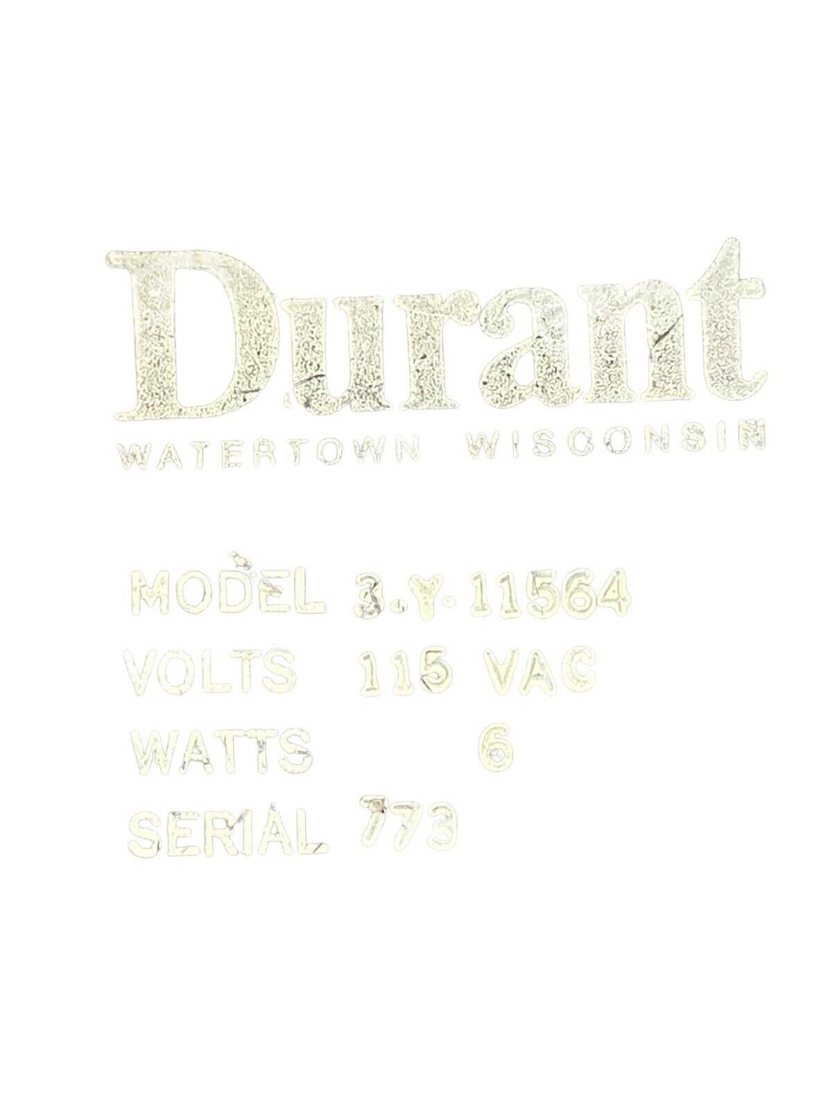 Durant 115VAC 6W 3 Digit Counter 3-Y-11564 - Image 3