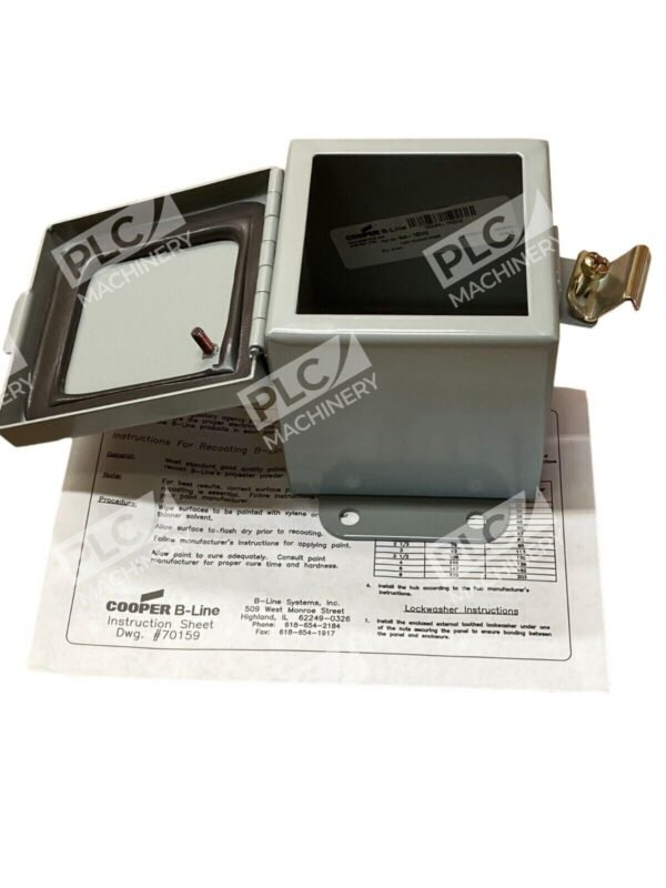 Cooper B-Line 444-12CHC Type 12 Continuous Hinge JIC Enclosure 4x4x4 (Box of 6) - Image 4