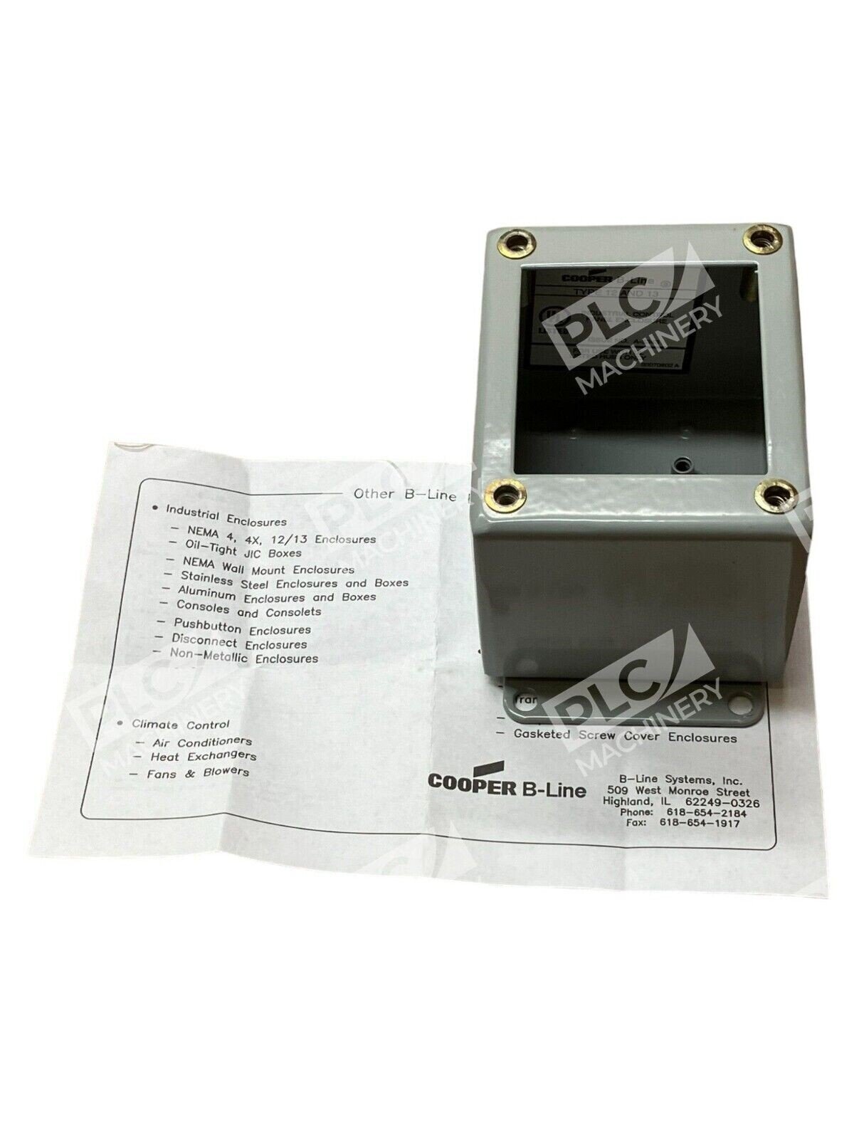 Cooper B-Line PB1 Type 12 Standard Pushbutton Enclosure 1 Hole 4x3-1/4x3 (Box of - Image 5