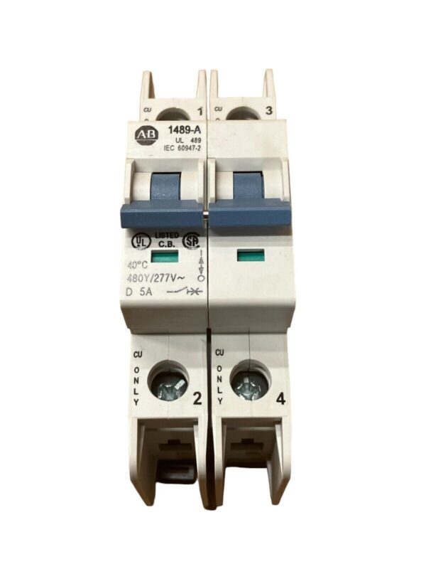 Allen Bradley 1489-A2D050 /A 2 Pole Industrial Circuit Breaker 5A - Image 2