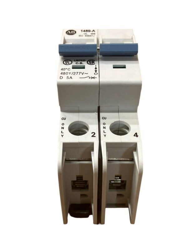 Allen Bradley 1489-A2D050 /A 2 Pole Industrial Circuit Breaker 5A - Image 5