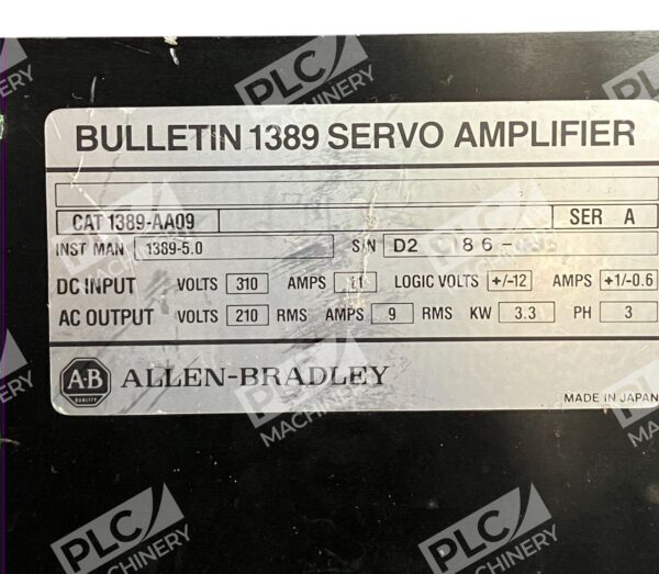 Allen Bradley AB Bulletin 1389 Servo Amplifier 1389-AA09 /A - Image 3