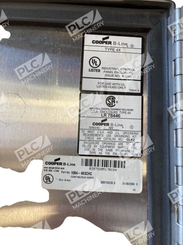 Cooper B-Line 10X8X4 Type 4X Enclosure 1084-4XSCHC - Image 2