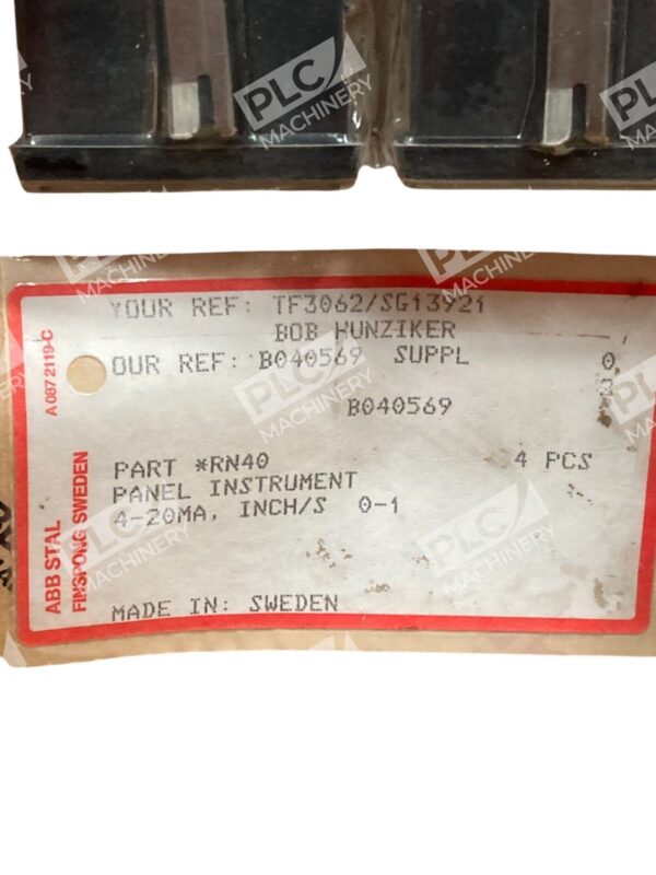 ABB 4-20mA INCH/S 0-1 Panel Instrument RN40 (lot of 4) - Image 5