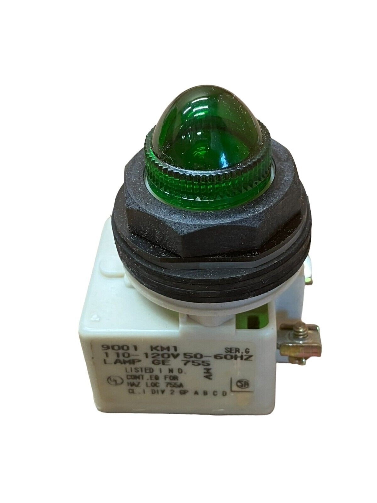 Square D 9001 SKP-1G9 /G Standard Pilot Light w/ Green Plastic Lens - Image 2