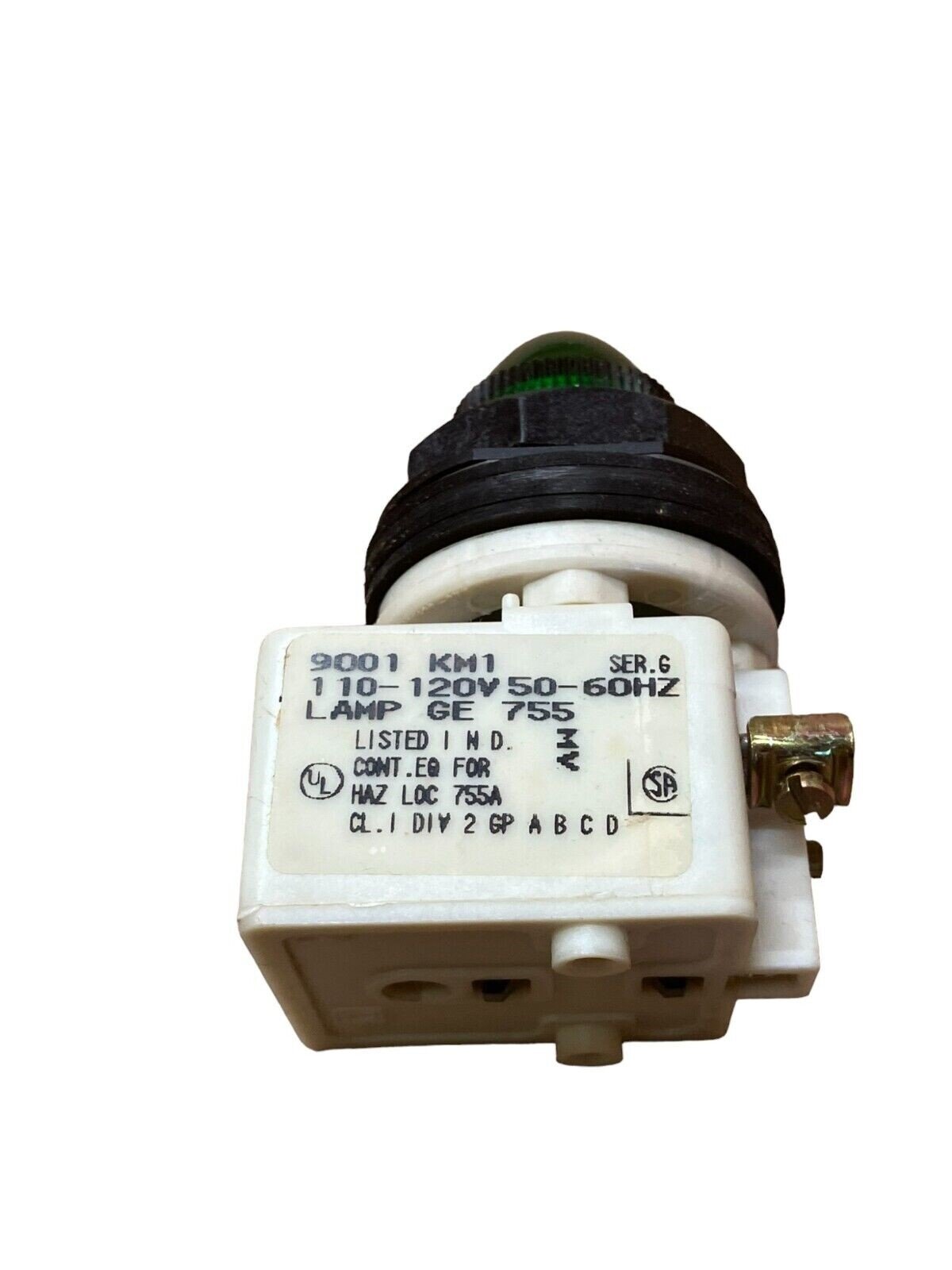 Square D 9001 SKP-1G9 /G Standard Pilot Light w/ Green Plastic Lens - Image 4