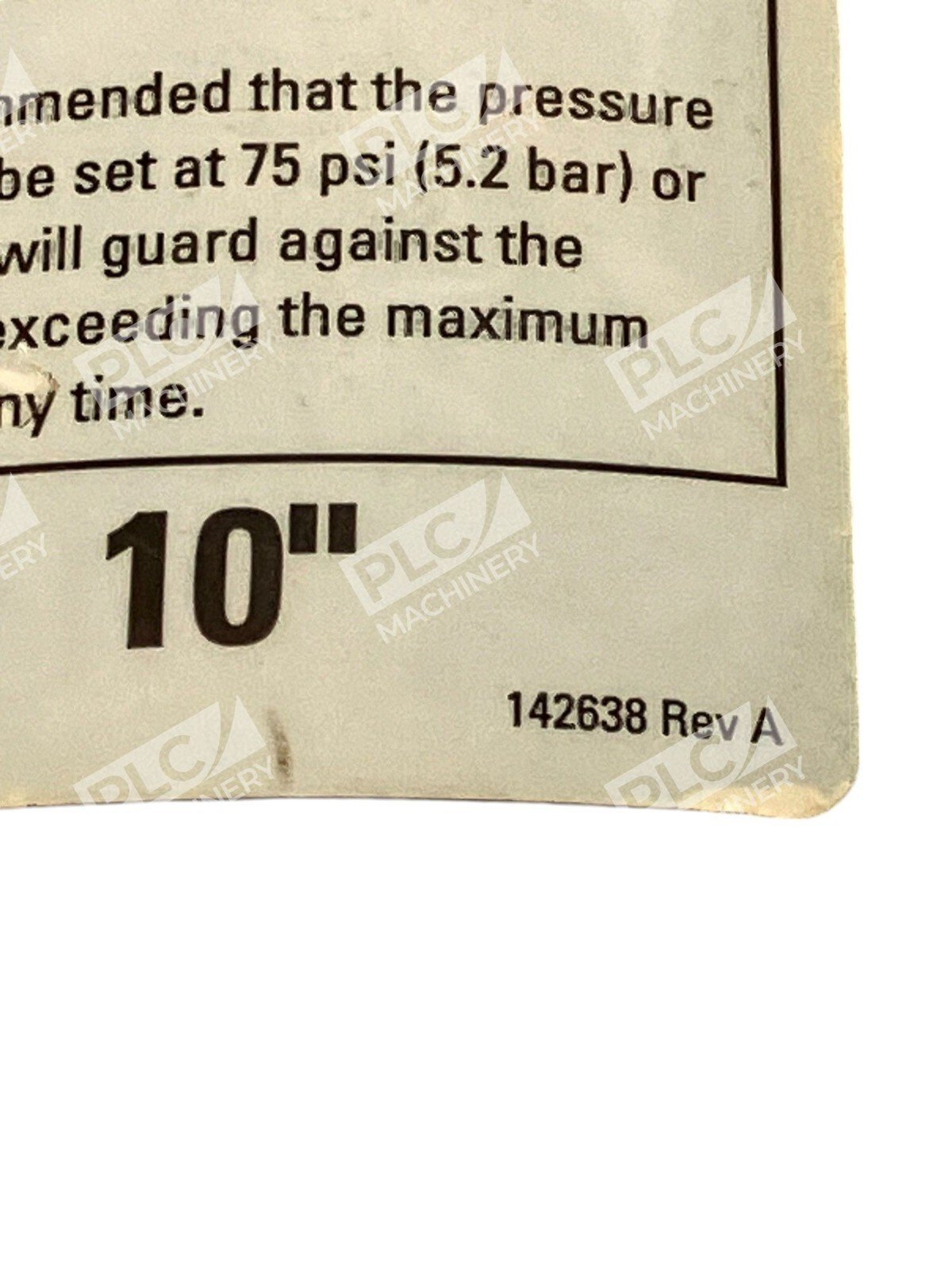 Pentair 10" Pressure Filter Housing 142638 Rev A - Image 3