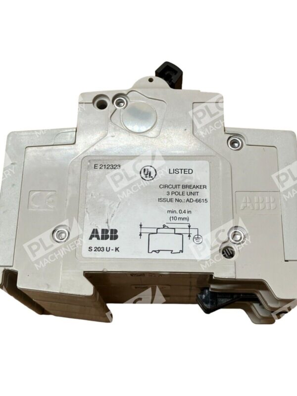 ABB S203UK20A 3 Pole Circuit Breaker S203U-K20A - Image 3