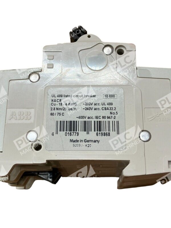 ABB S203UK20A 3 Pole Circuit Breaker S203U-K20A - Image 4