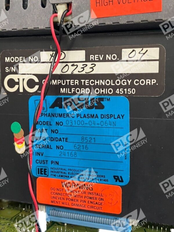 Allen Bradley AB CTC PD Argus 03100-04064N Display Module 2700M-D1J1 /B - Image 2