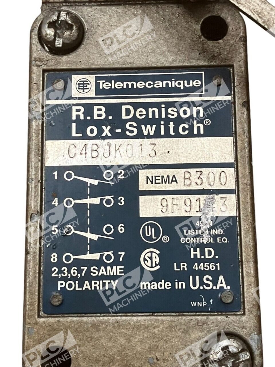 Telemecanique Nema B300 R.B. Denison Lox-Switch C4BJK013 - Image 2
